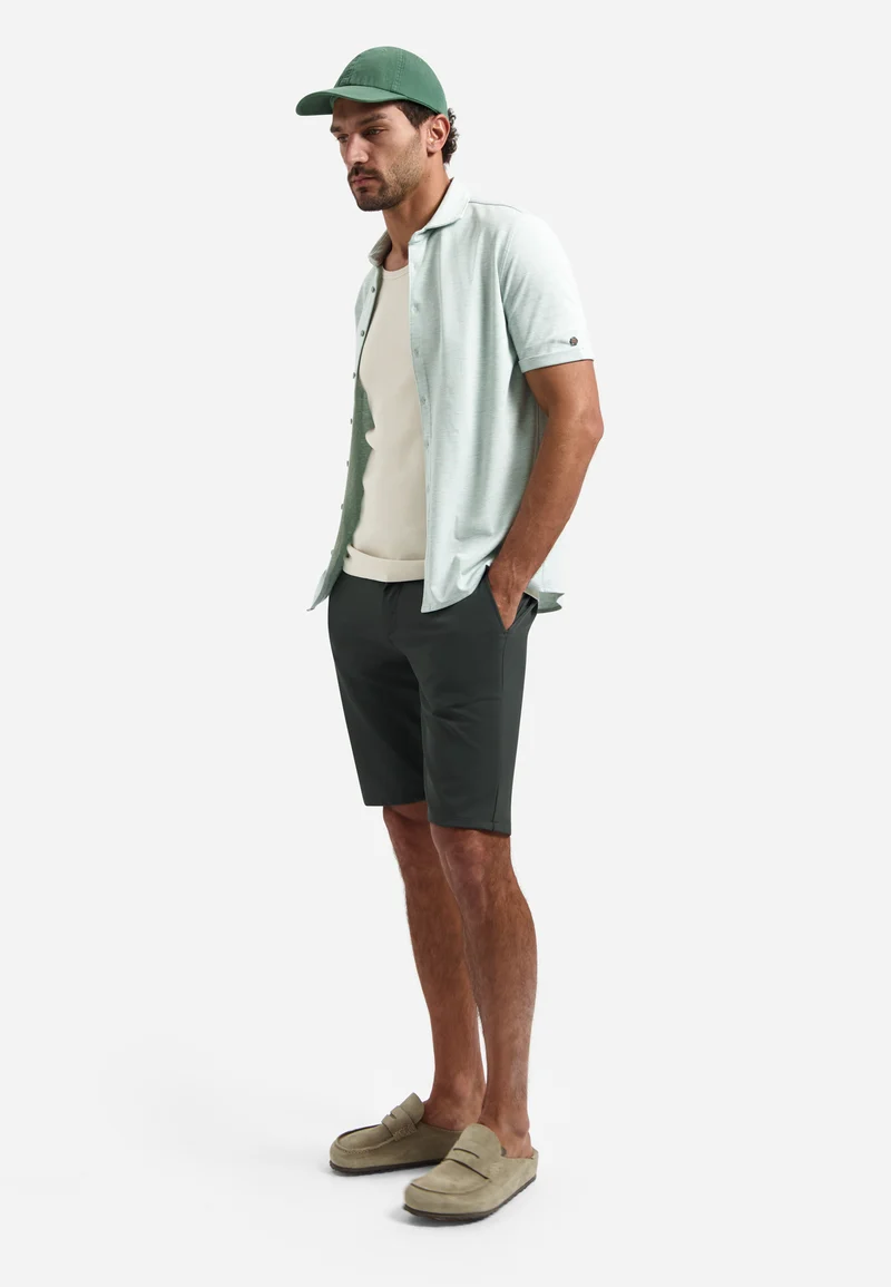 Shirt Short Sleeve Melange Jersey