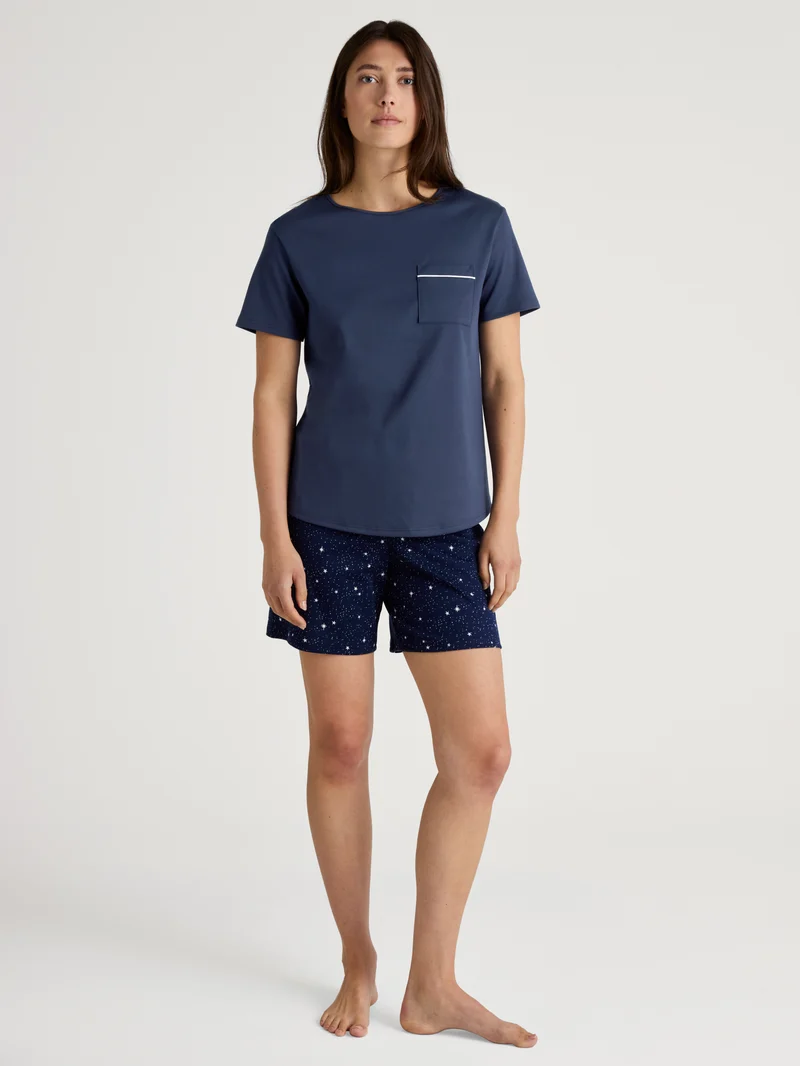 DAMEN Pyjama kurz, peacoat blue