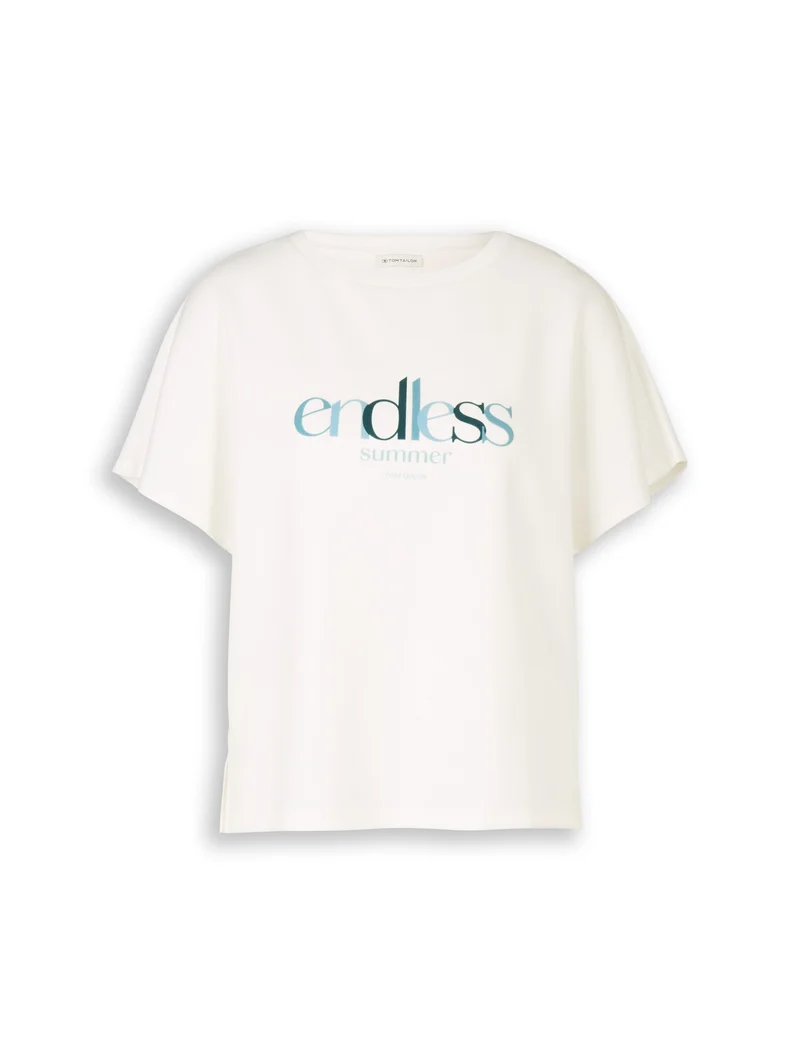 Loose Fit Scuba T-Shirt mit Print