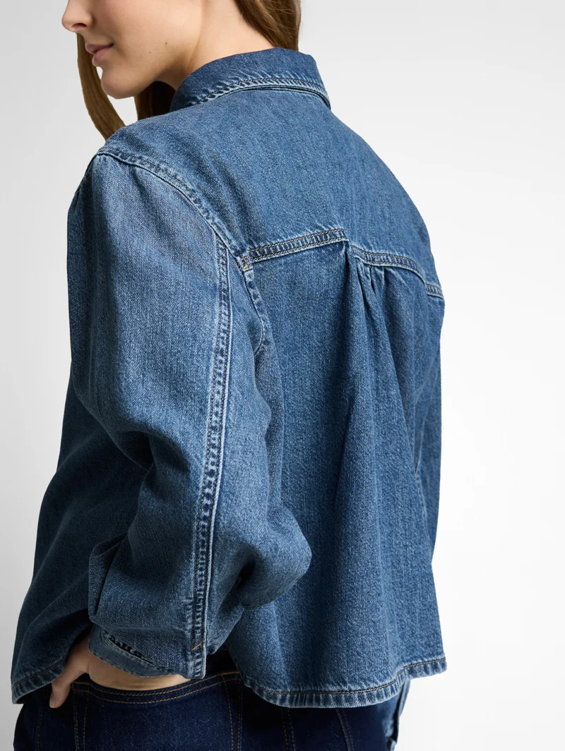 Boxy Fit Jeanshemd
