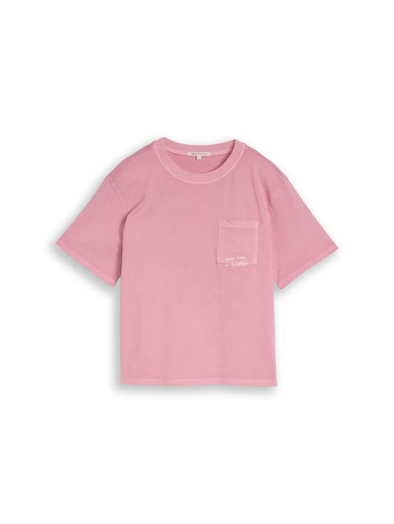 Boxy Fit T-Shirt mit Brusttasche