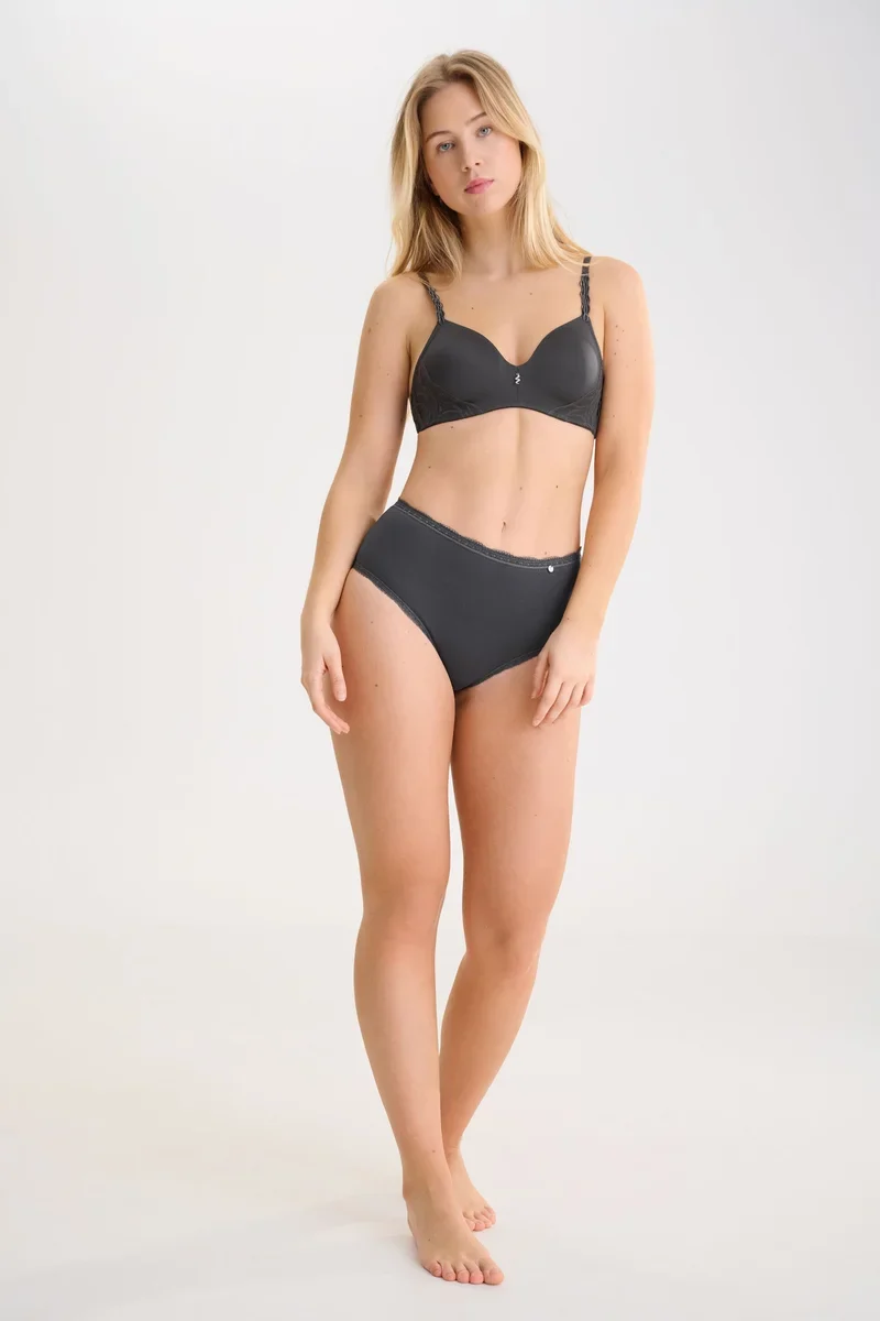 Lisca - Everyday High Waisted Slip Anthrazitgrau