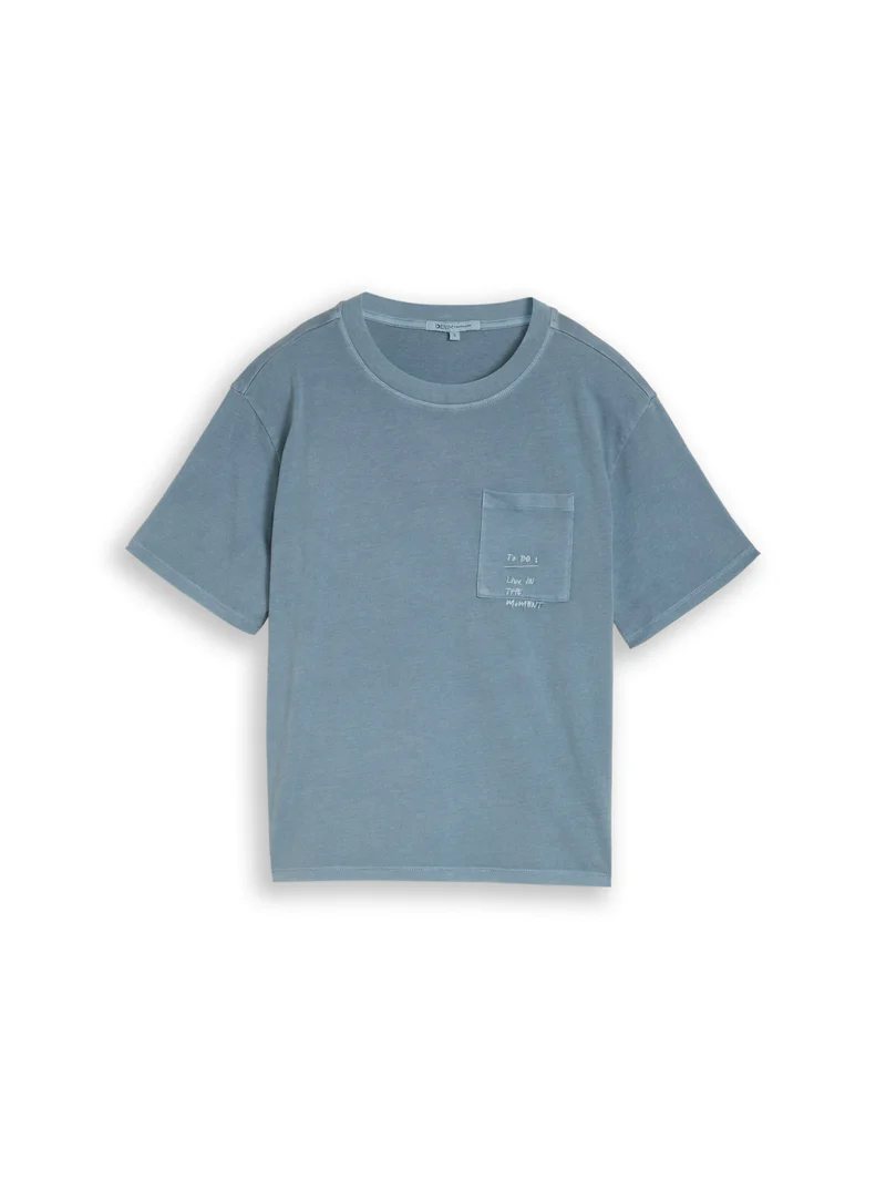 Boxy Fit T-Shirt mit Brusttasche
