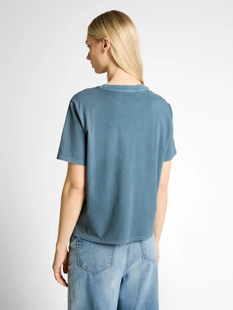 Boxy Fit T-Shirt mit Brusttasche