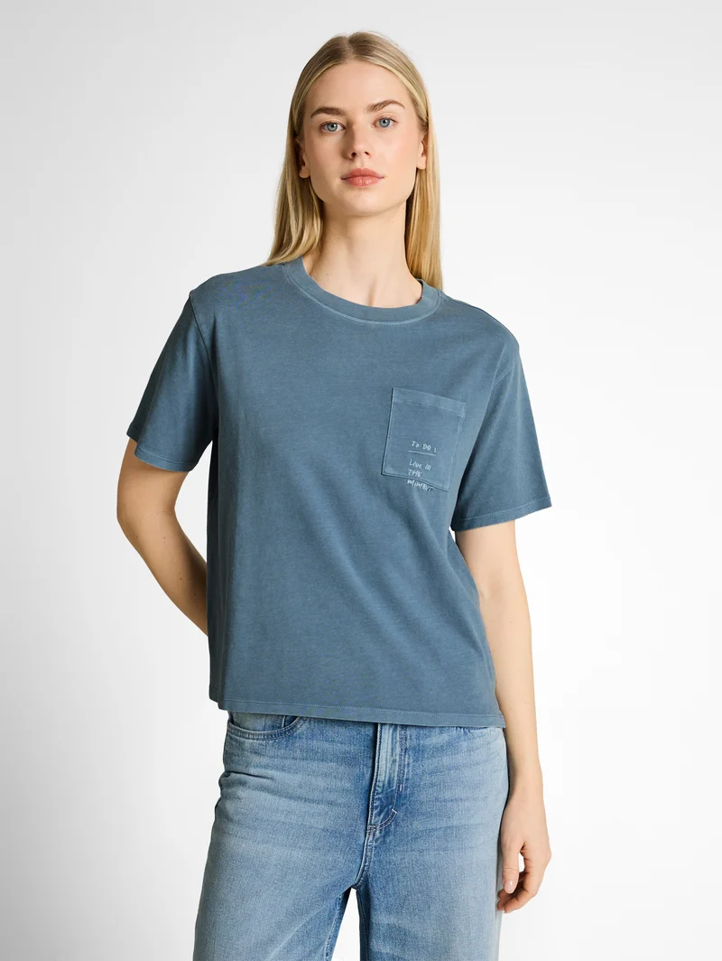 Boxy Fit T-Shirt mit Brusttasche