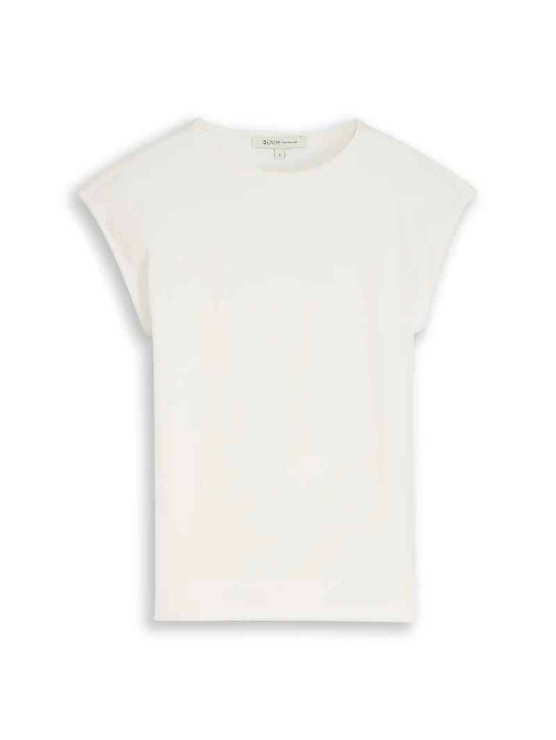 Slim Fit T-Shirt mit Rippstruktur