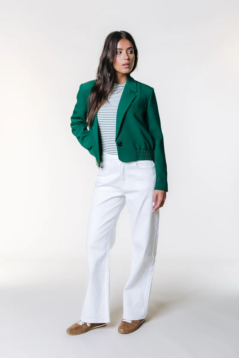 Zoe Gathered Bottom Blazer