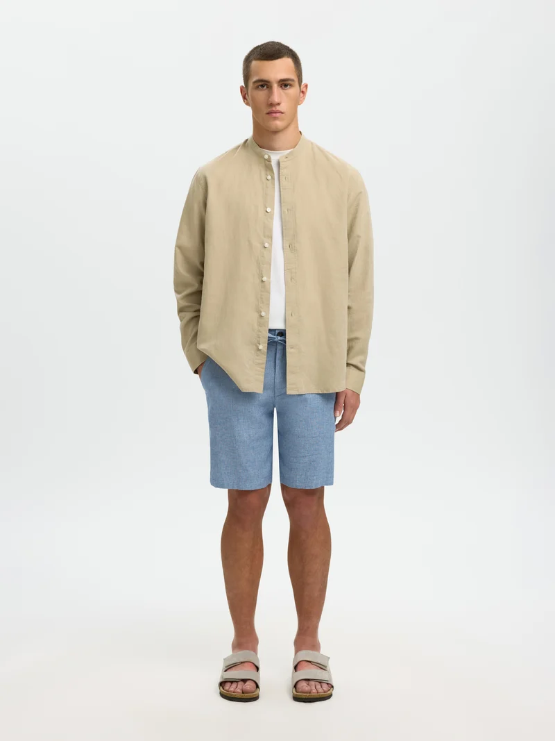 SLMREGULAR-BRODY LINEN BLD SHORTS NOOS