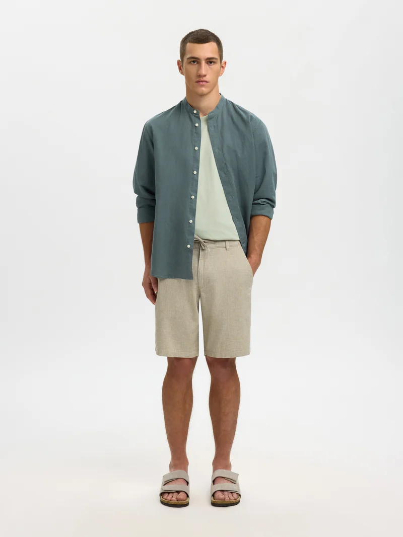 SLMREGULAR-BRODY LINEN BLD SHORTS NOOS