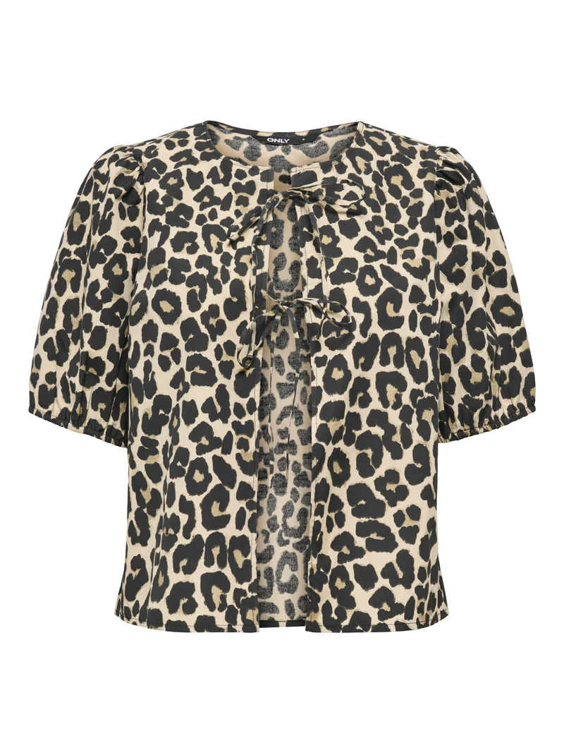 ONLJENNA S/S TIE 2-WAY TOP WVN NOOS