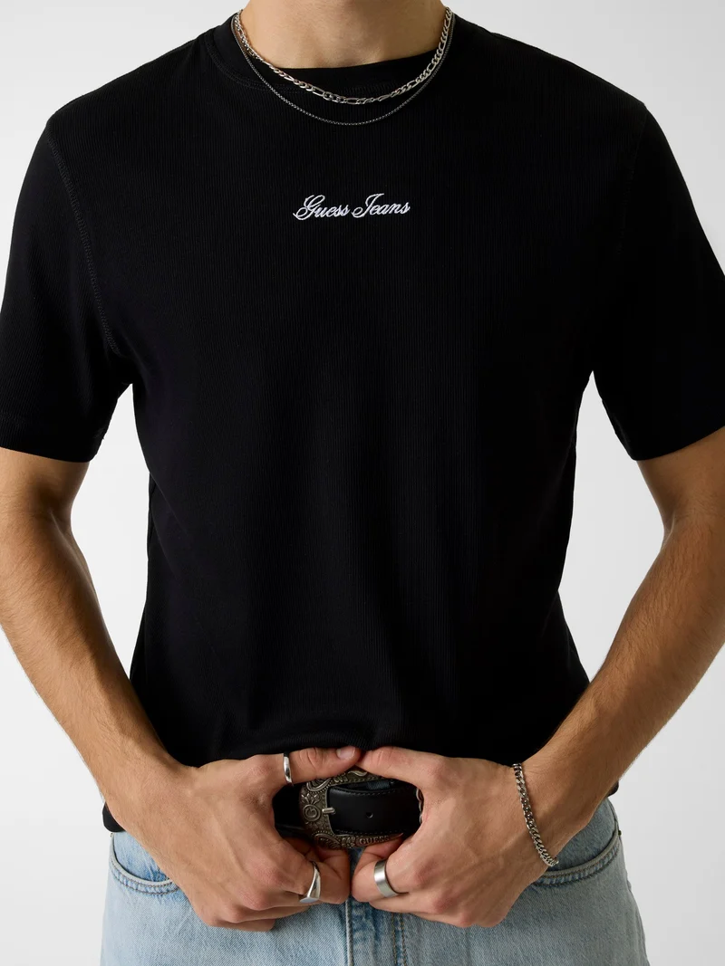 GJ SLIM FIT RIBBED T SHIRT