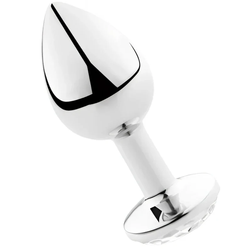 SECRETPLAY - ANALPLUG AUS TRANSPARENTEM ALUMINIUM, 8 CM