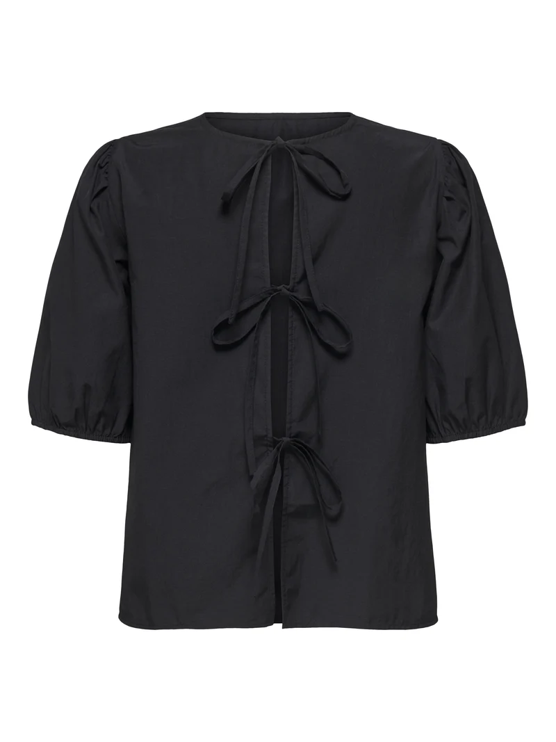ONLJENNA S/S TIE 2-WAY TOP WVN NOOS
