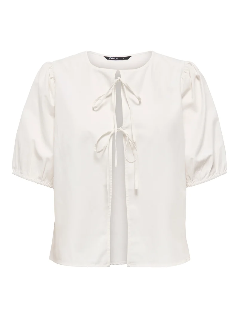 ONLJENNA S/S TIE 2-WAY TOP WVN NOOS