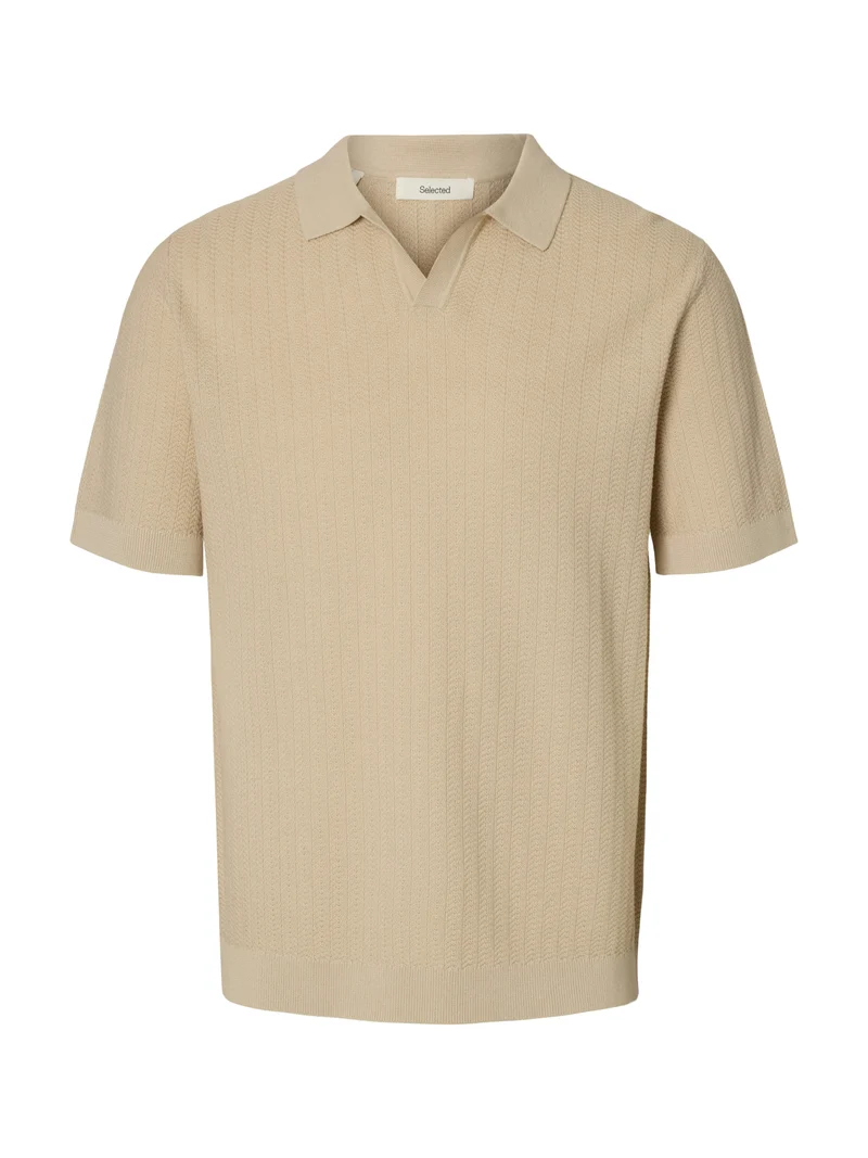 SLHMATTIS SS LINEN BLEND STRUC POLO NOOS
