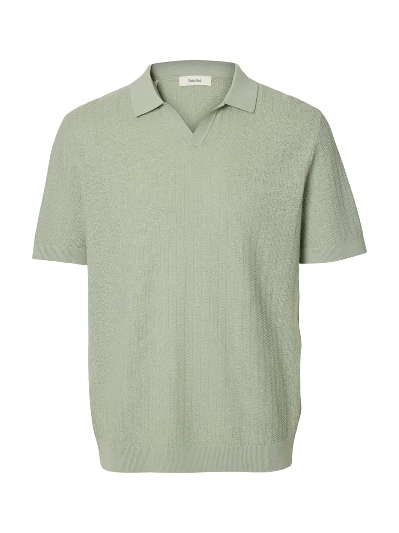 SLHMATTIS SS LINEN BLEND STRUC POLO NOOS