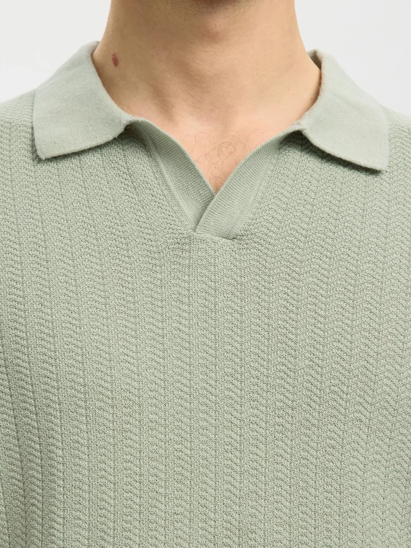 SLHMATTIS SS LINEN BLEND STRUC POLO NOOS