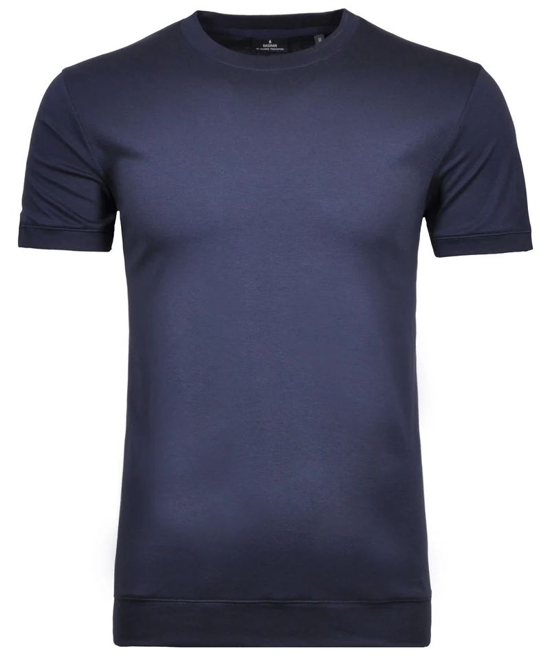Pima T-Shirt Rundhals mit Bündchen