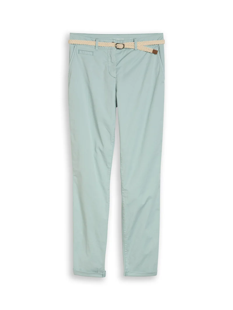 Slim Chino Hose mit Gürtel