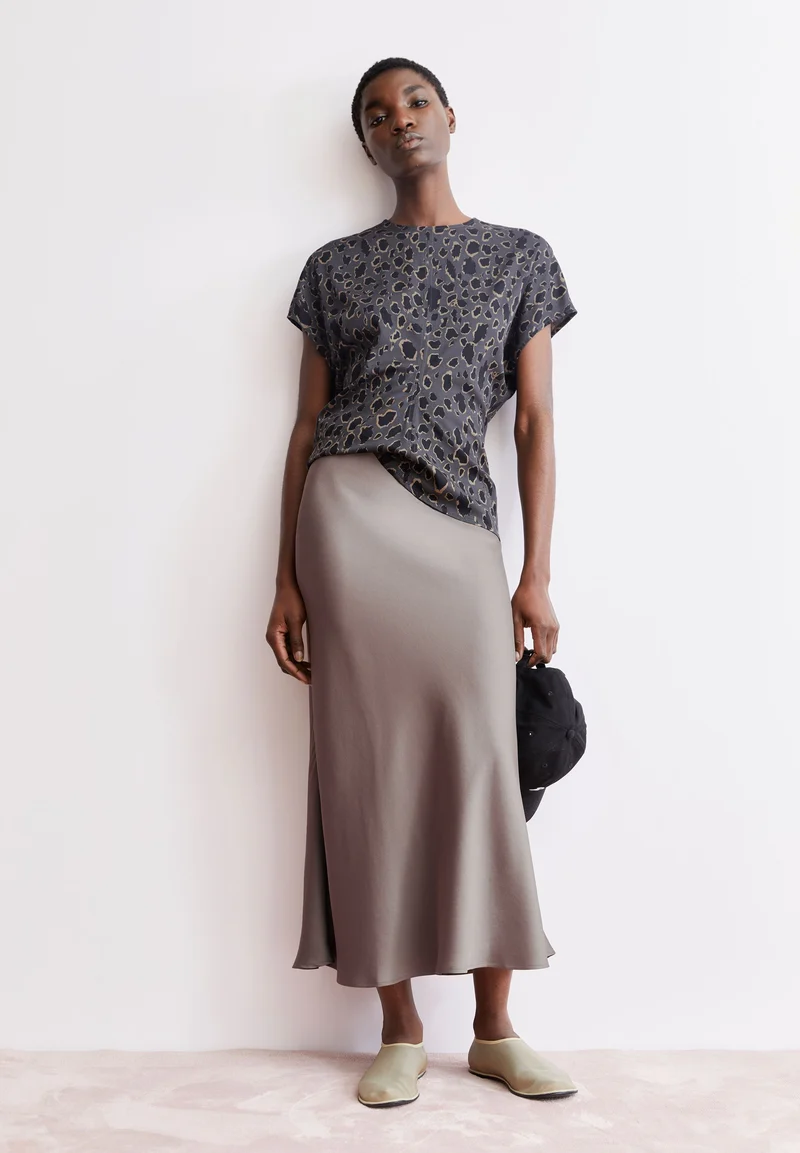 LENOVAA SATIN SLIP-SKIRT