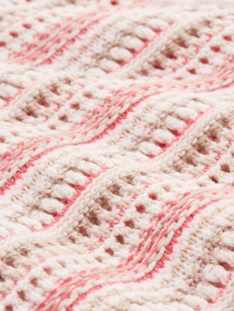 Loose Fit Cardigan mit Streifenmuster