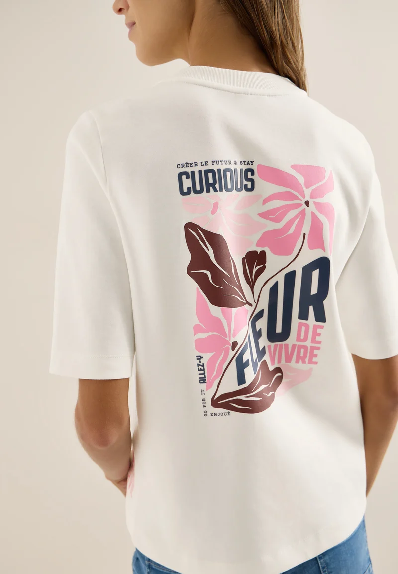 Kurzarm Sweatshirt mit Backprint