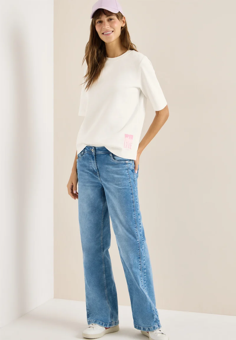 Kurzarm Sweatshirt mit Backprint