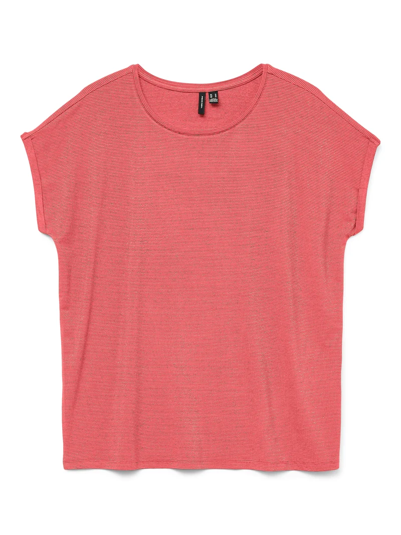 VMLAVA GLITTER SS TOP STRIPE LX JRS NOOS