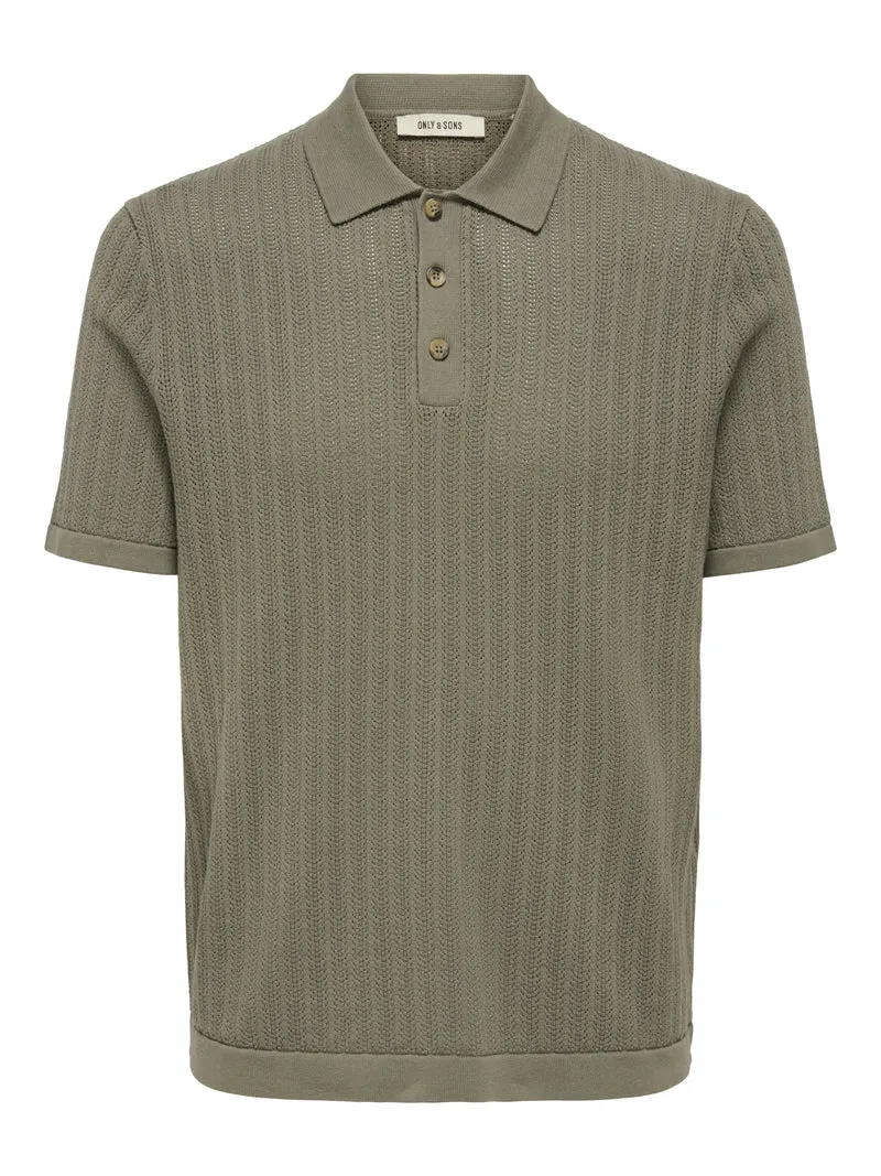 ONSMOON REG 12 SS POLO KNIT NOOS