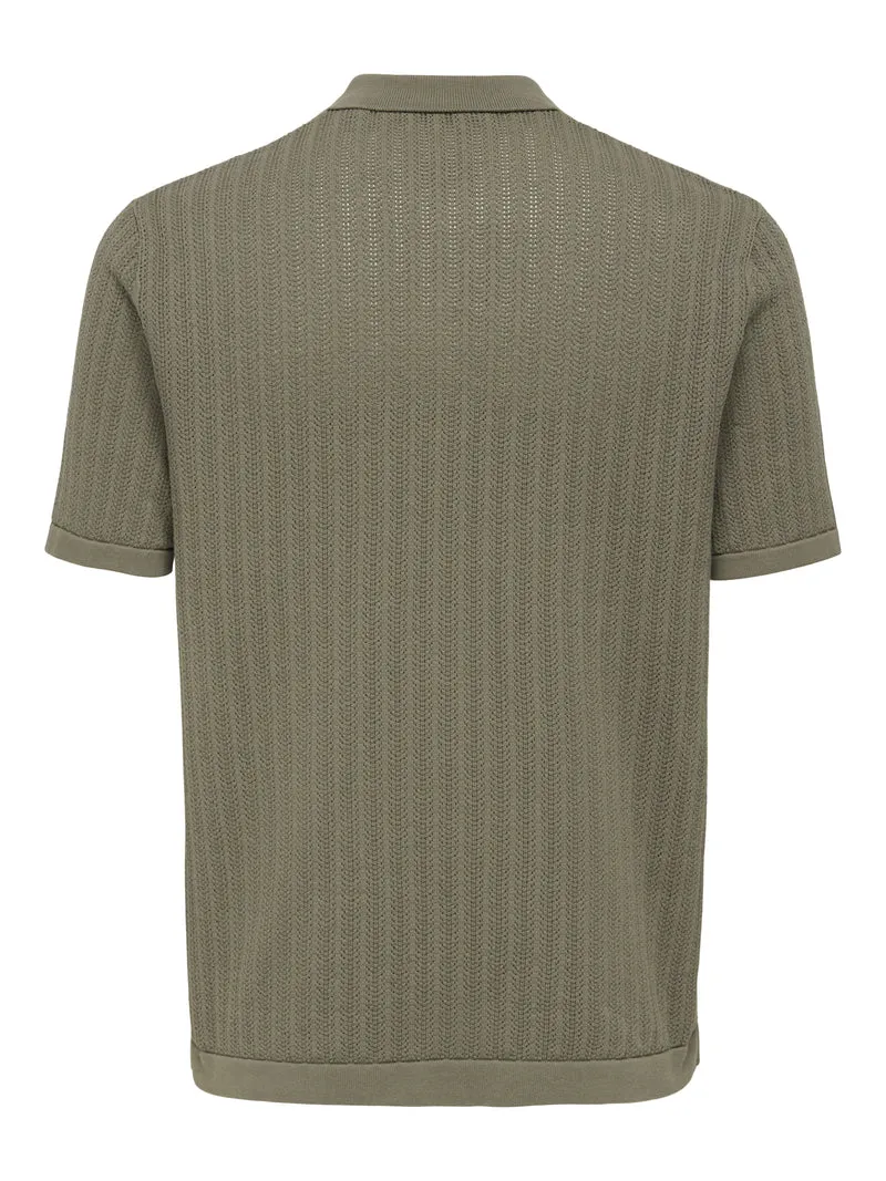 ONSMOON REG 12 SS POLO KNIT NOOS
