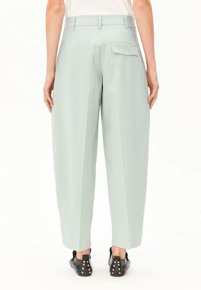 BARREL LEG TWILL PANT