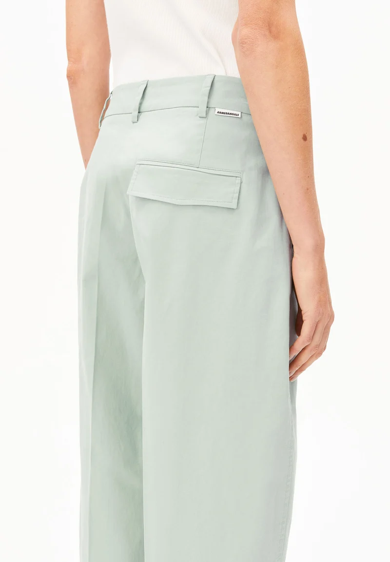 BARREL LEG TWILL PANT