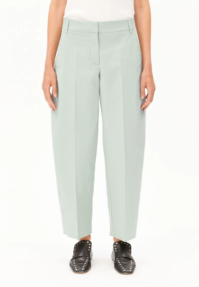 BARREL LEG TWILL PANT