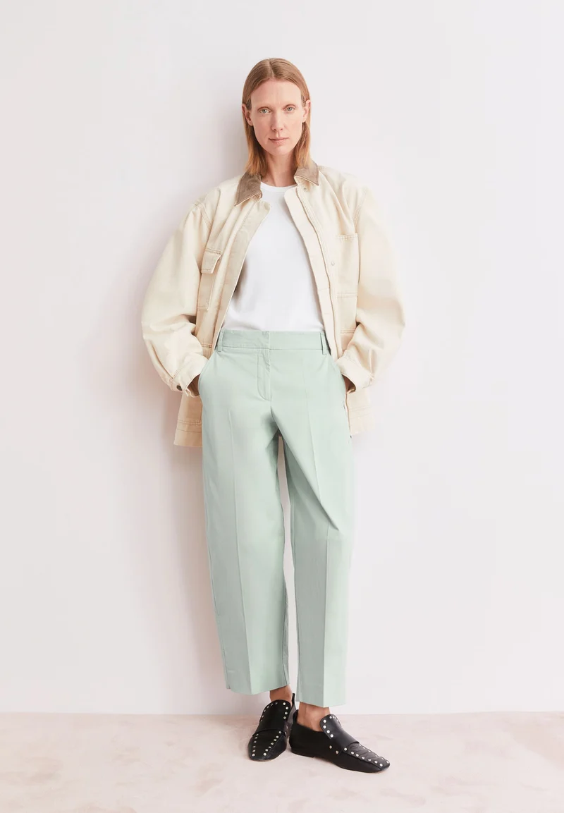 BARREL LEG TWILL PANT