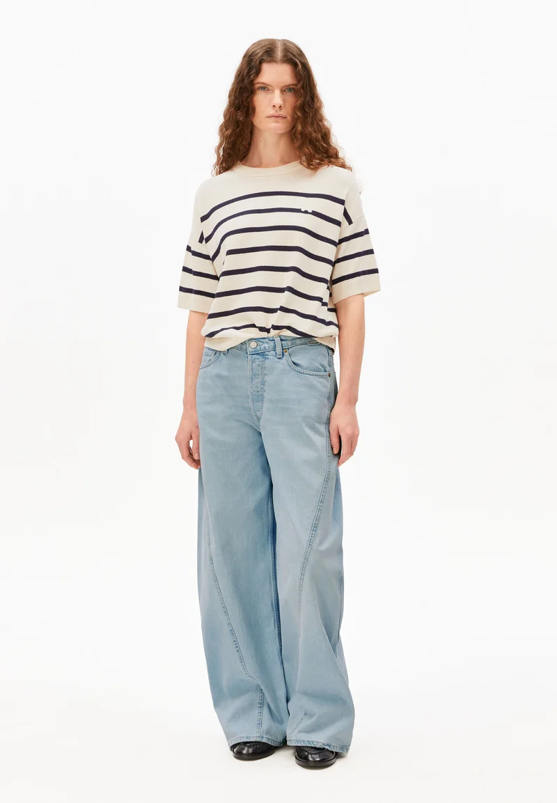 STRIPE LINEN BLEND SWEATER