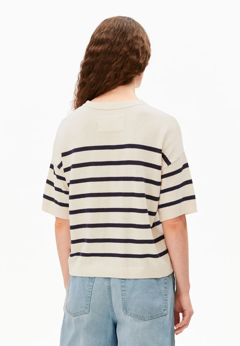 STRIPE LINEN BLEND SWEATER