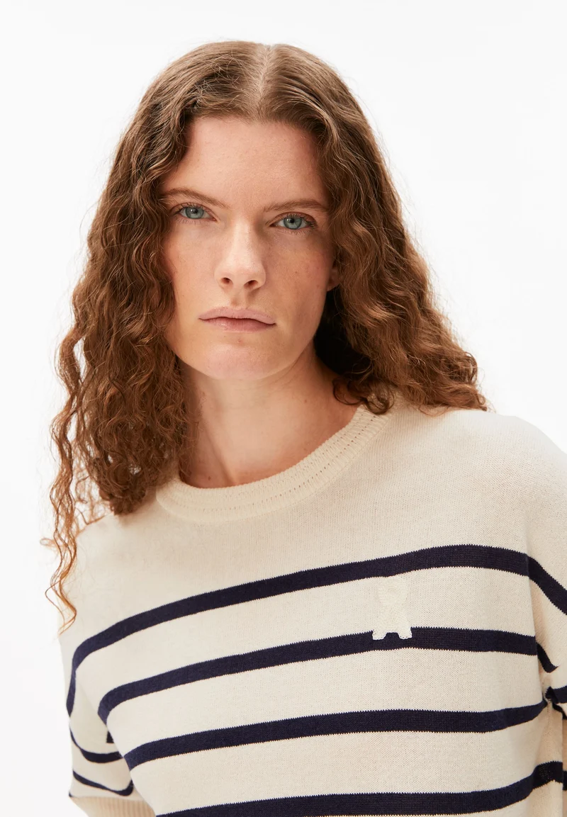 STRIPE LINEN BLEND SWEATER