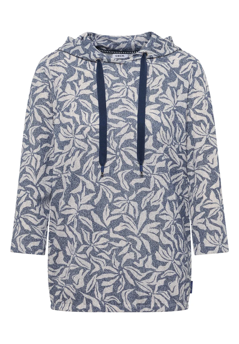 3/4-Arm Shirt mit floralem Print