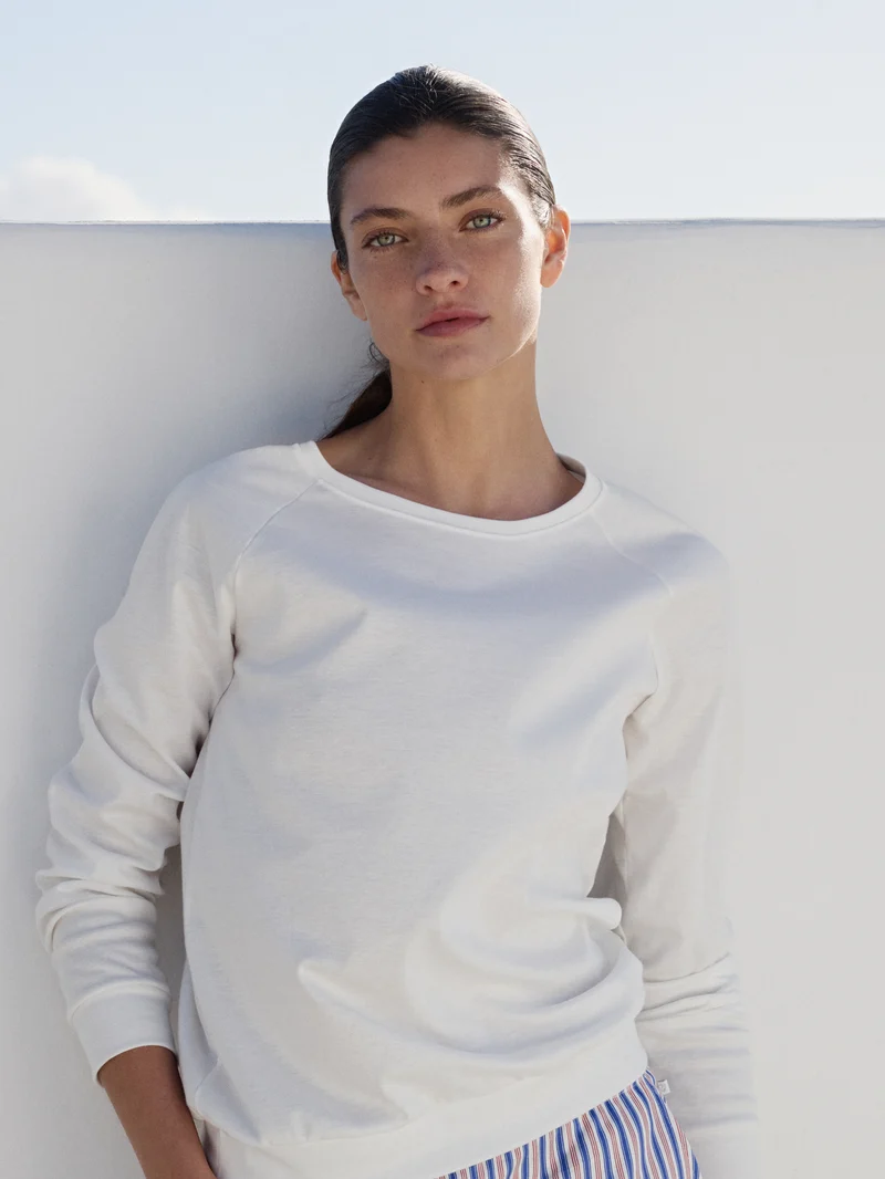DAMEN Shirt langarm, star white