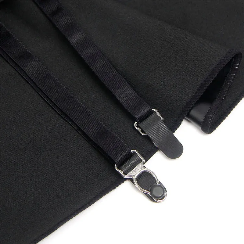 SUBBLIME - LEDERKLEID MIT SPITZENREISSVERSCHLUSS - SCHWARZ