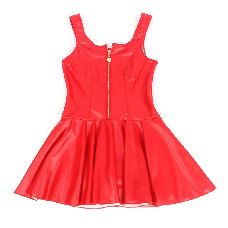 SUBBLIME - LEDERKLEID MIT HERZ-REISSVERSCHLUSS - ROT