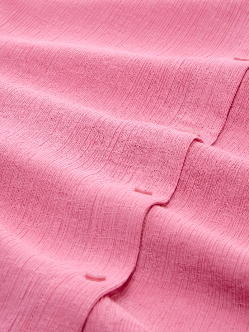 Crinkle Bluse mit Knopfleiste