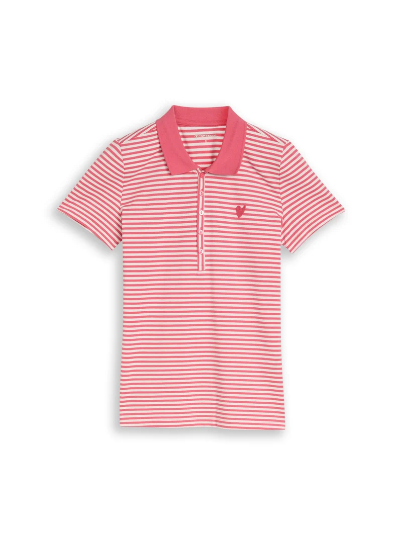 Piqué Poloshirt mit Streifenmuster