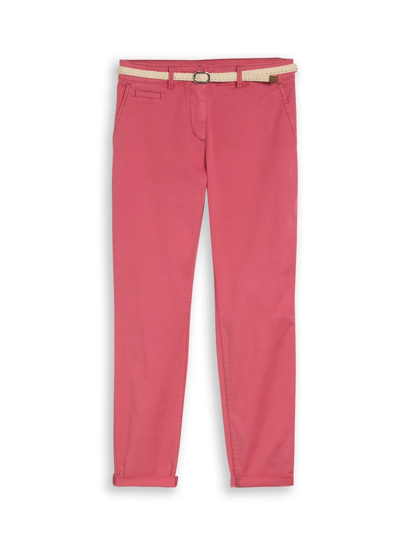 Slim Chino Hose mit Gürtel
