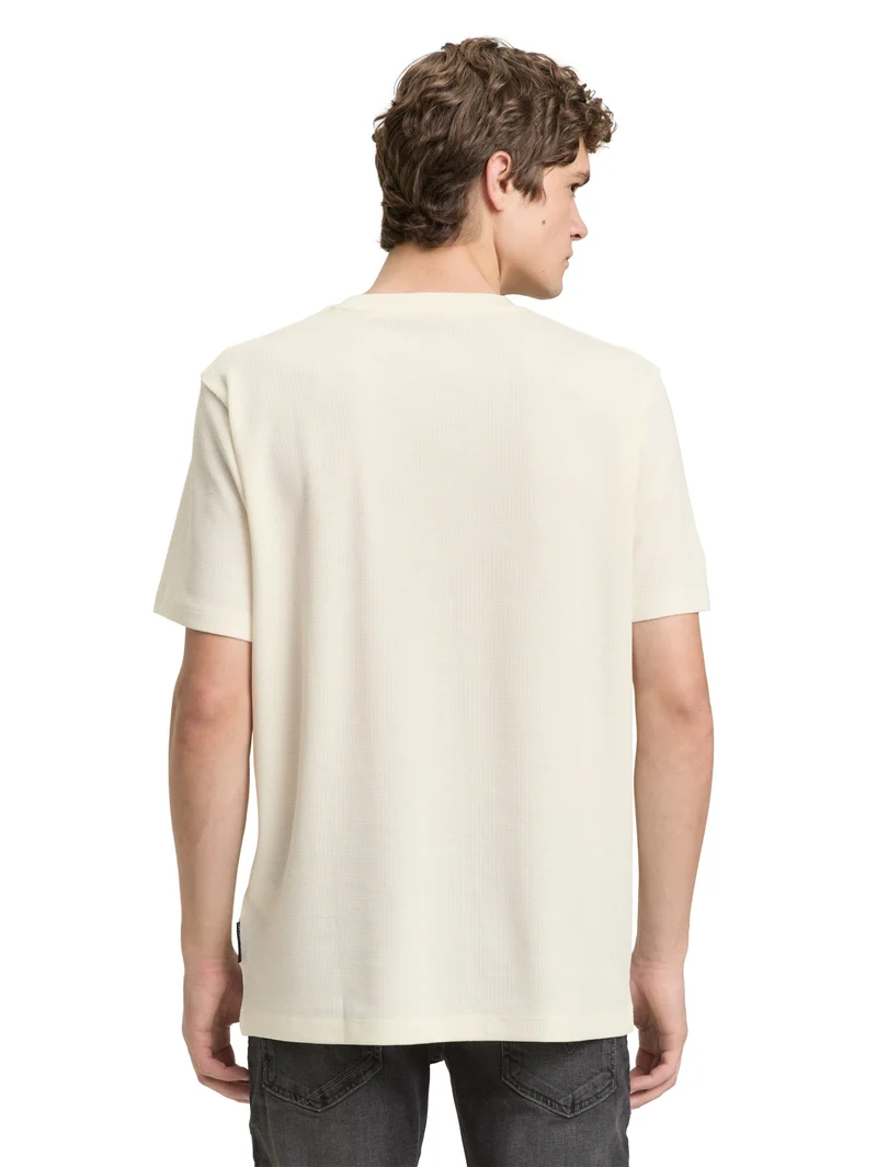 T-Shirt mit Waffelstruktur
