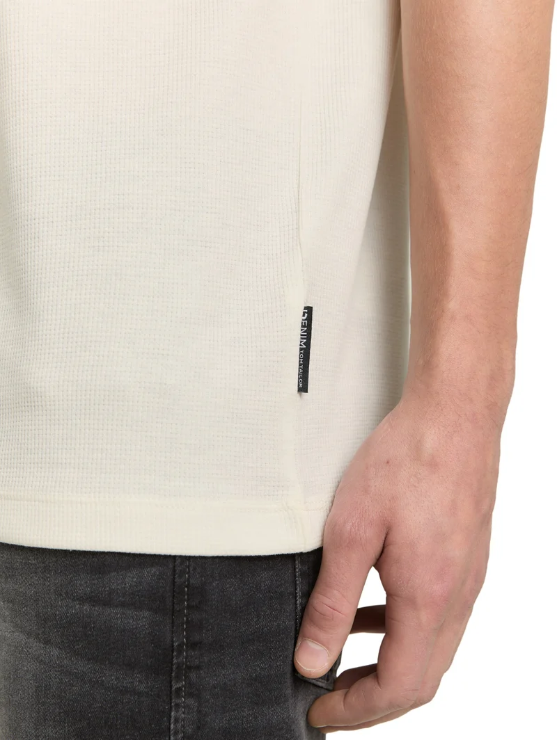 T-Shirt mit Waffelstruktur