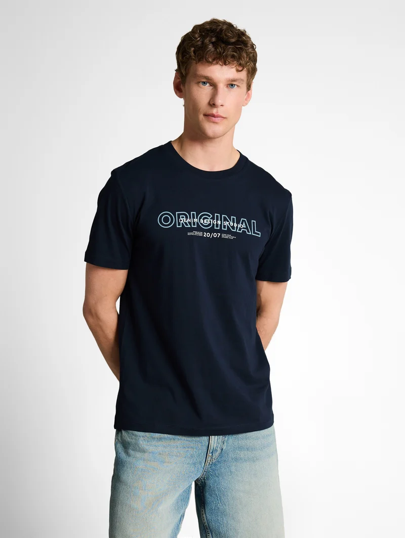 Basic T-Shirt mit Logo-Print