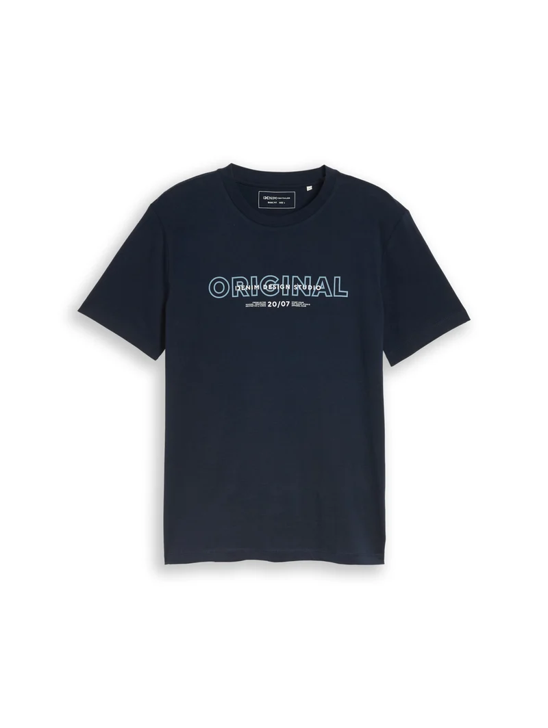Basic T-Shirt mit Logo-Print