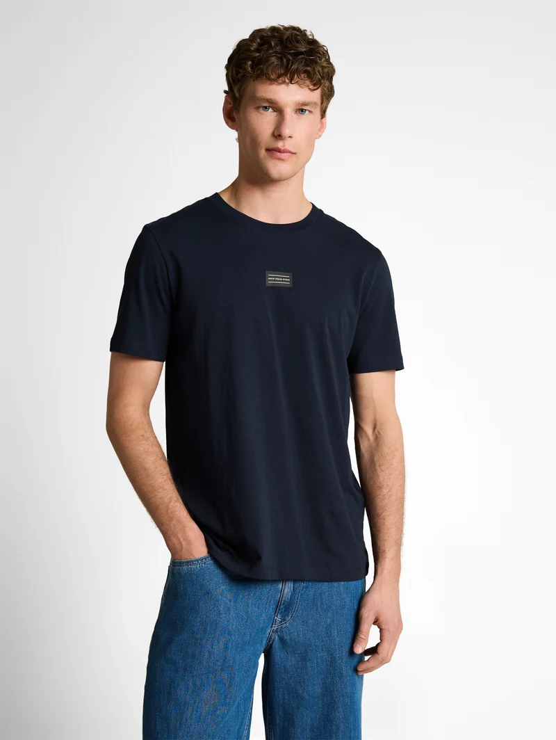 Basic T-Shirt mit Logo-Print