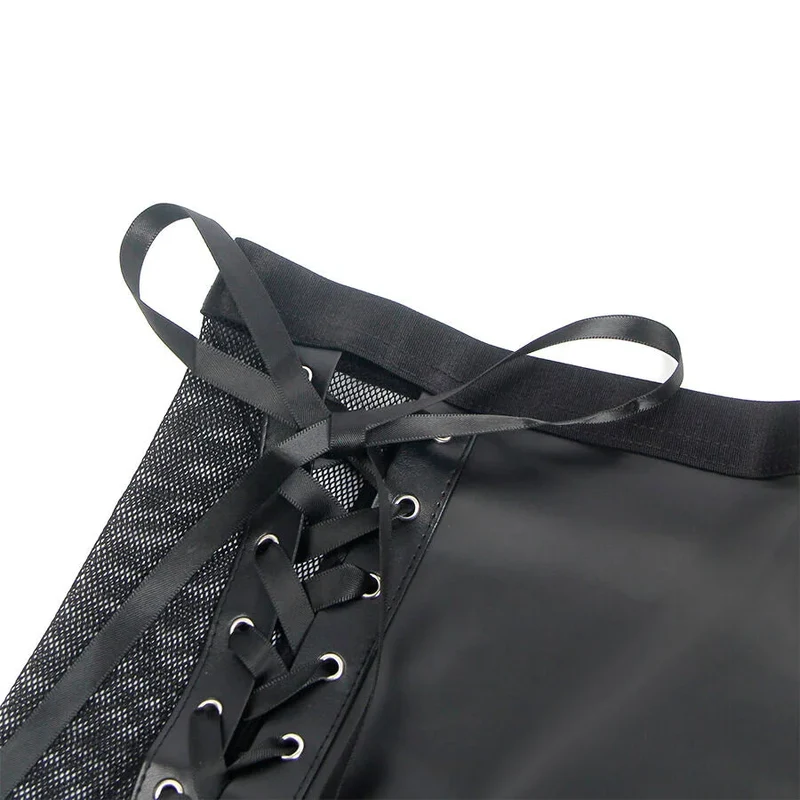 SUBBLIME - LEDER-BH UND ROCK-SET - SCHWARZ